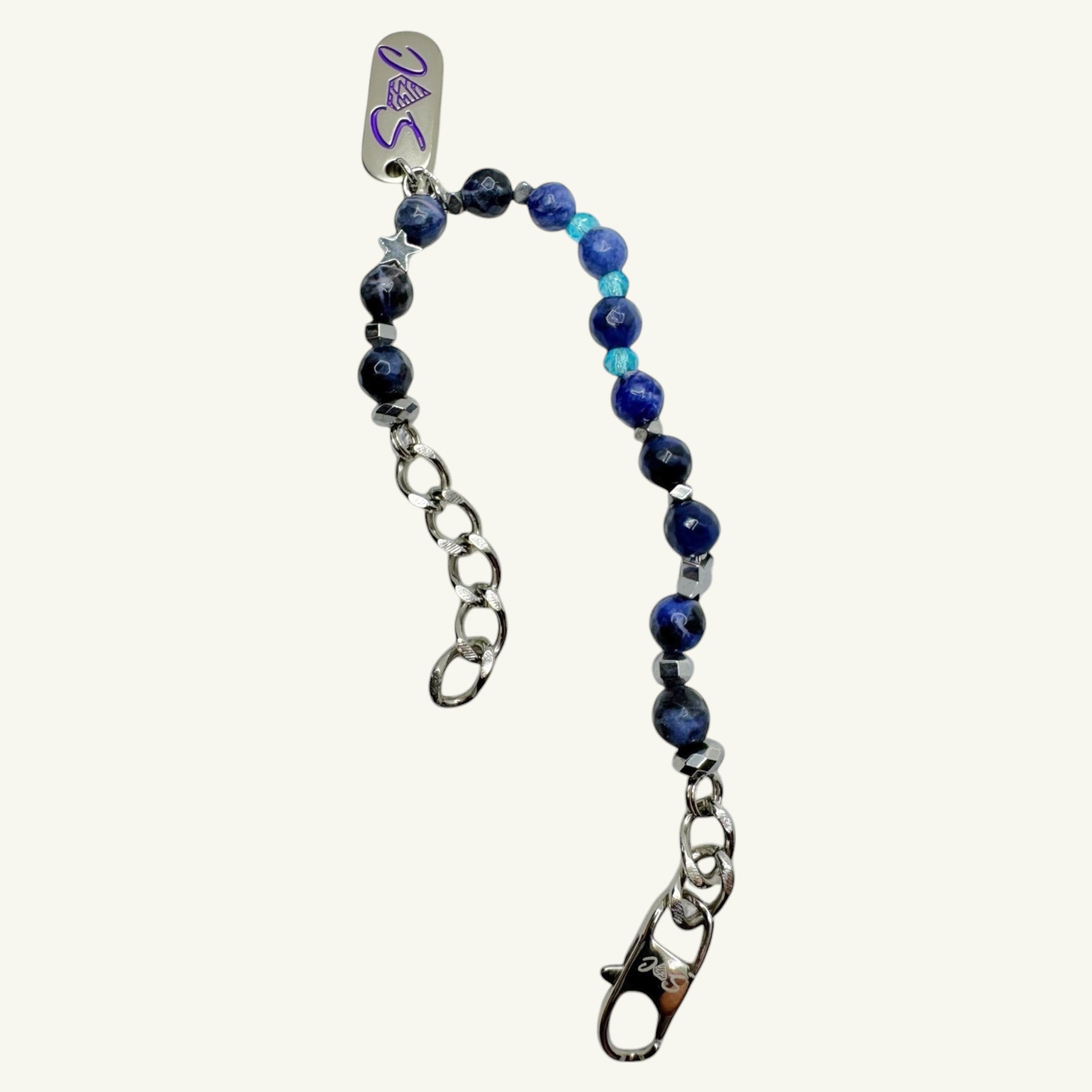 Bracciale sodalite sfaccettato Sharifa Crystals
